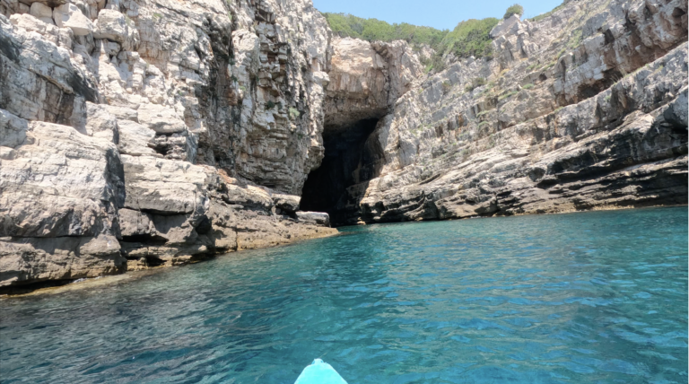 kayak through sea cave