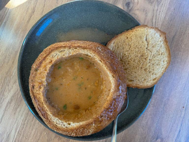 iceland street food soup in bread bowl