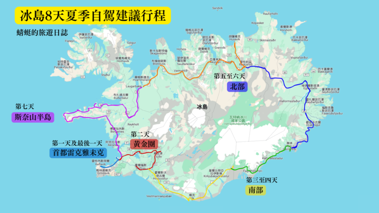 冰島8天夏季自駕建議行程