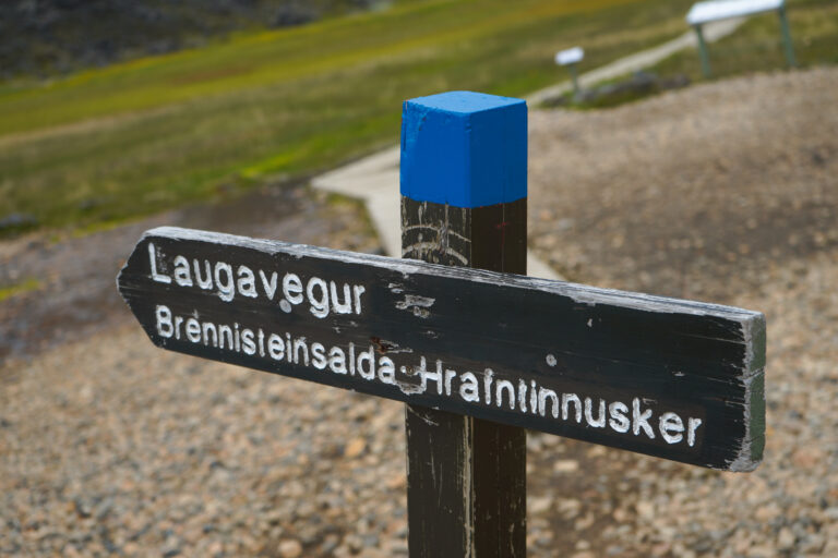 road sign to laugavegur