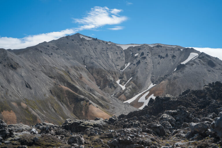 blue mountain in landmannalaugar