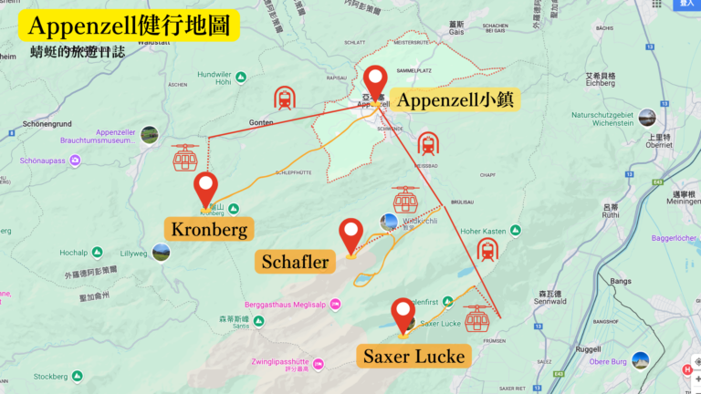 Appenzell景點地圖