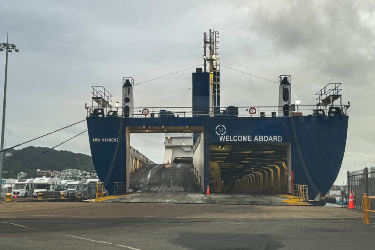 Car ferry from Wellington to Picton, crossing the Cook Strait