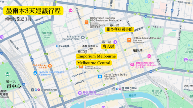 墨爾本3天建議行程