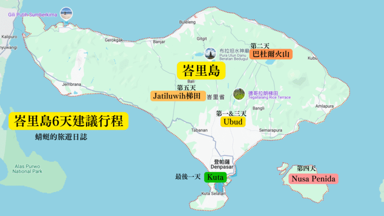 峇里島6天建議行程