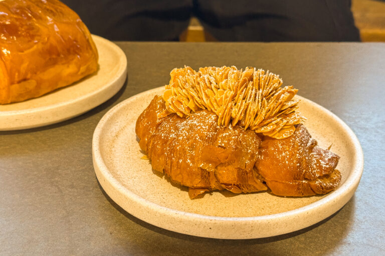 almond croissant at Lune Bakery