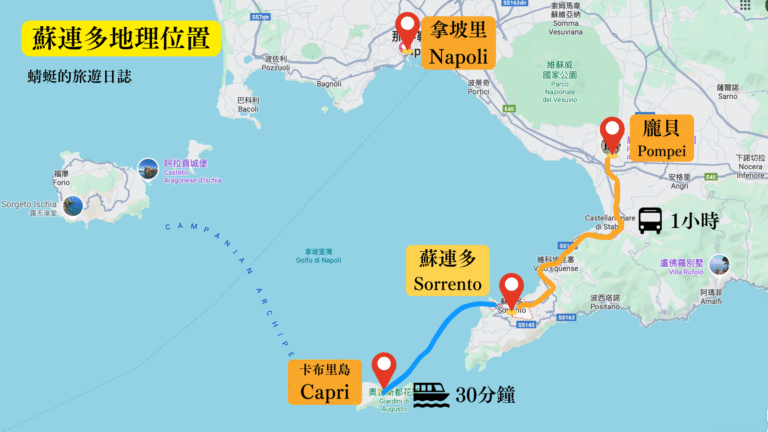 蘇連多地理位置