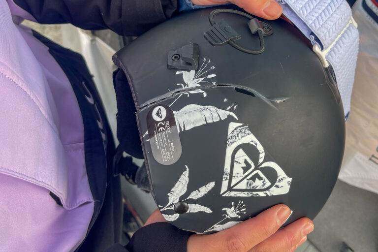 broken helmet